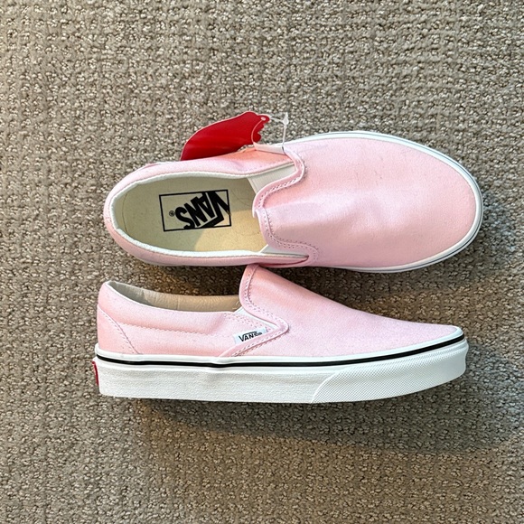 Vans women’s  Light Pink Slip-On Sneakers - Picture 2 of 4